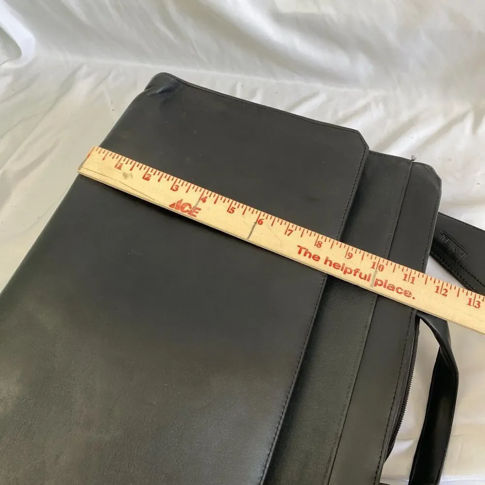 TUMI Laptop Bag Leather Nylon Briefcase Business Travel 2961D Crossbody Messenge